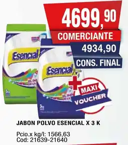 Maxiconsumo Esencial jabon polvo oferta