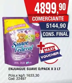 Maxiconsumo Suave federal enjuague d/pack oferta