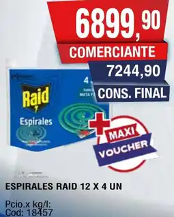 Maxiconsumo Raid espirales oferta