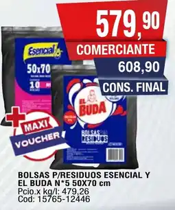Maxiconsumo Bolsas p/residuos esencial y el buda n*5 oferta