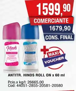 Maxiconsumo Hinds antitr. roll on oferta