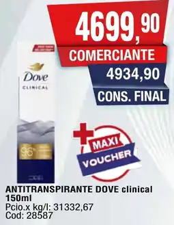 Maxiconsumo Dove clinical antitranspirante oferta