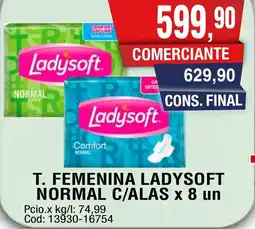 Maxiconsumo Ladysoft t. femenina normal c/alas oferta