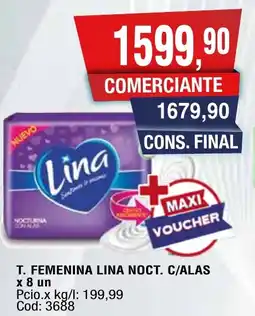 Maxiconsumo Lina t. femenina noct. c/alas oferta