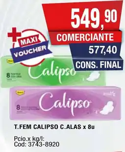 Maxiconsumo Calipso t.fem c.alas oferta