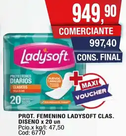 Maxiconsumo Ladysoft prot. femenino clas. diseno oferta