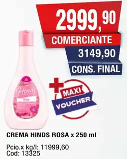 Maxiconsumo Hinds crema rosa oferta