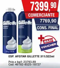 Maxiconsumo Gillette esp. afeitar oferta