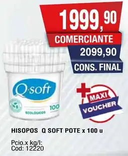Maxiconsumo Q soft hisopos pote oferta