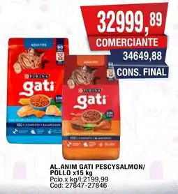 Maxiconsumo Gati pescy salmon/pollo oferta