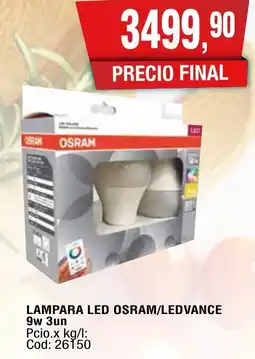Maxiconsumo OSRAM lampara LED 9W oferta