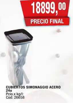 Maxiconsumo Simonaggio cubiertos acero oferta