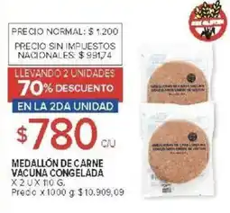 Carrefour Medallón de carne vacuna congelada oferta