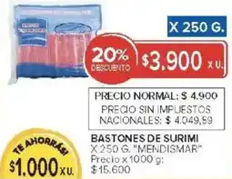 Carrefour Mendismar bastones de surimi oferta