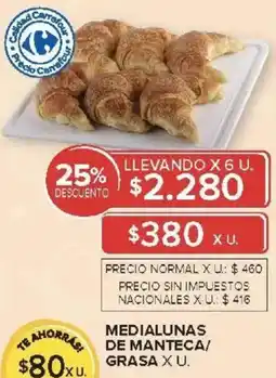 Carrefour Medialunas te ahorras de manteca/ grasa oferta
