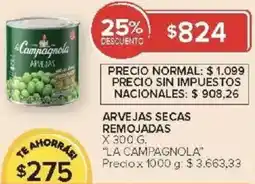 Carrefour La campagnola arvejas secas remojadas oferta