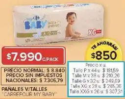 Carrefour Carrefour my baby pañales vitalles oferta