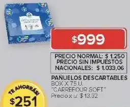 Carrefour Carrefour soft pañuelos descartables box oferta