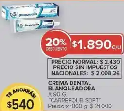 Carrefour Carrefour soft crema dental blanqueadora oferta