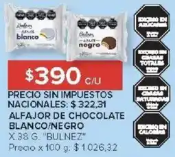 Carrefour Bulnez alfajor de chocolate blanco/negro oferta