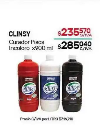 Nini Mayorista Clinsy Curador Pisos Incoloro x 900ml oferta