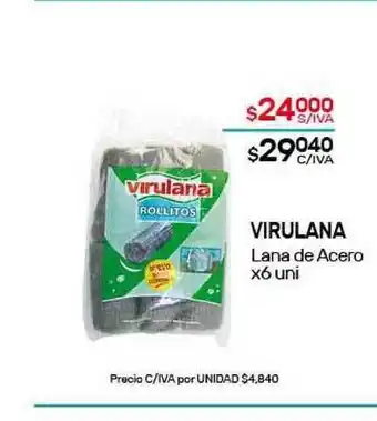Nini Mayorista Virulana Lana De Acero x 6 uni oferta
