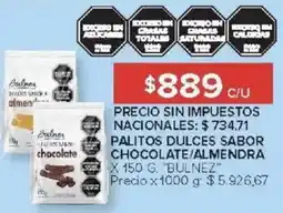 Carrefour Bulnez palitos dulces sabor chocolate/almendra oferta
