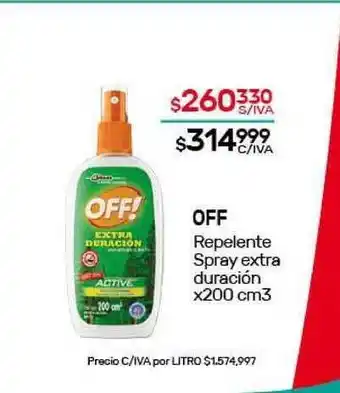 Nini Mayorista Off Repelente Spray Extra Duración x 200cm3 oferta