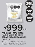 Carrefour Bulnez tapas para empanadas criolla oferta