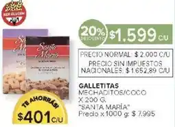 Carrefour Santa maría galletitas mechaditos/coco oferta