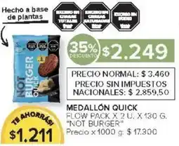 Carrefour Not burger medallón quick flow pack oferta