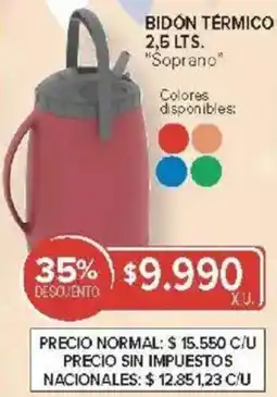 Carrefour Soprano bidon térmico oferta