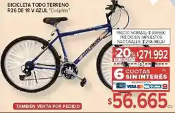 Carrefour Dolphin bicicleta todo terreno r26 de 18 v azul oferta