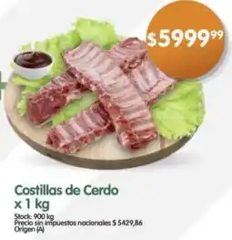 Supermercados Buenos Días Costillas de cerdo oferta