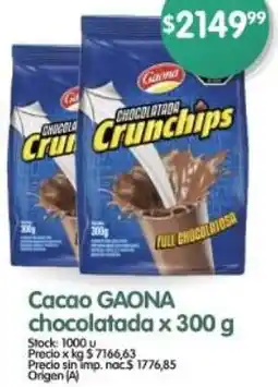 Supermercados Buenos Días Gaona cacao chocolatada oferta