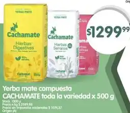 Supermercados Buenos Días Cachamate yerba mate compuesta toda la variedad oferta