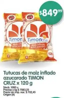 Supermercados Buenos Días Timon cruz tutucas de maiz inflado azucarado oferta