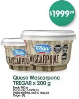 Supermercados Buenos Días Tregar queso mascarpone oferta
