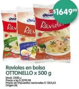 Supermercados Buenos Días Ottonello ravioles en bolsa oferta