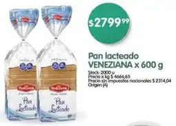 Supermercados Buenos Días Veneziana pan lacteado oferta