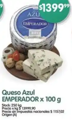 Supermercados Buenos Días Emperador queso azul oferta