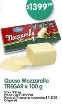 Supermercados Buenos Días Tregar queso mozzarella oferta