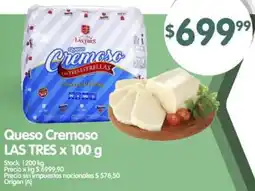 Supermercados Buenos Días Las tres queso cremoso oferta
