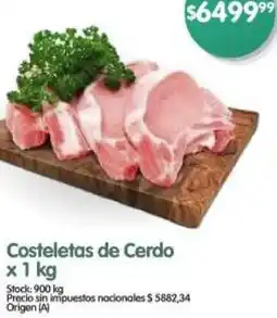 Supermercados Buenos Días Costeletas de cerdo oferta