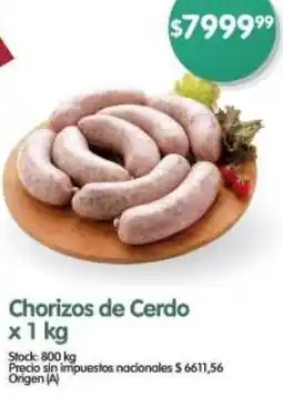 Supermercados Buenos Días Chorizos de cerdo oferta