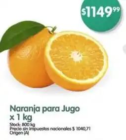 Supermercados Buenos Días Naranja para jugo oferta