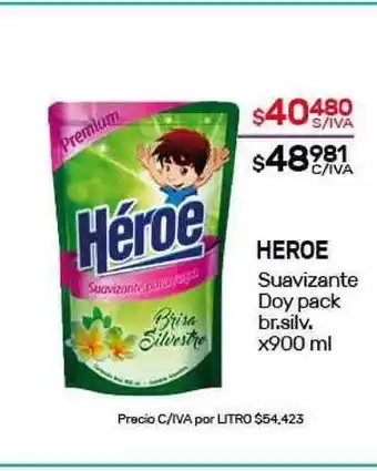 Nini Mayorista Heroe Suavizante Doy Pack Br. Silv. x900ml oferta