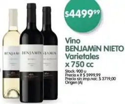 Supermercados Buenos Días Benjamin nieto vino varietales oferta