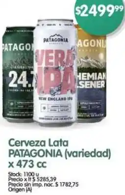 Supermercados Buenos Días Patagonia cerveza lata oferta