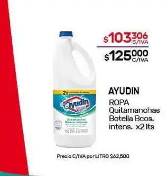 Nini Mayorista Ayudin Ropa Quitamanchas Botella Bcos. Intens x2lts oferta